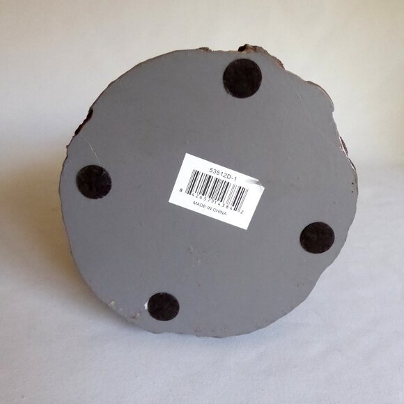 NEW 18” RESIN RUSTIC REALISTIC FAUX CARVED WOOD LOG TREE SCULPTURE CABIN DECOR - Picture 6 of 7